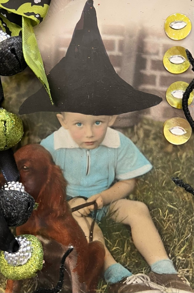 #705 Assemblage Art HALLOWEEN WALL DECOR Collage
