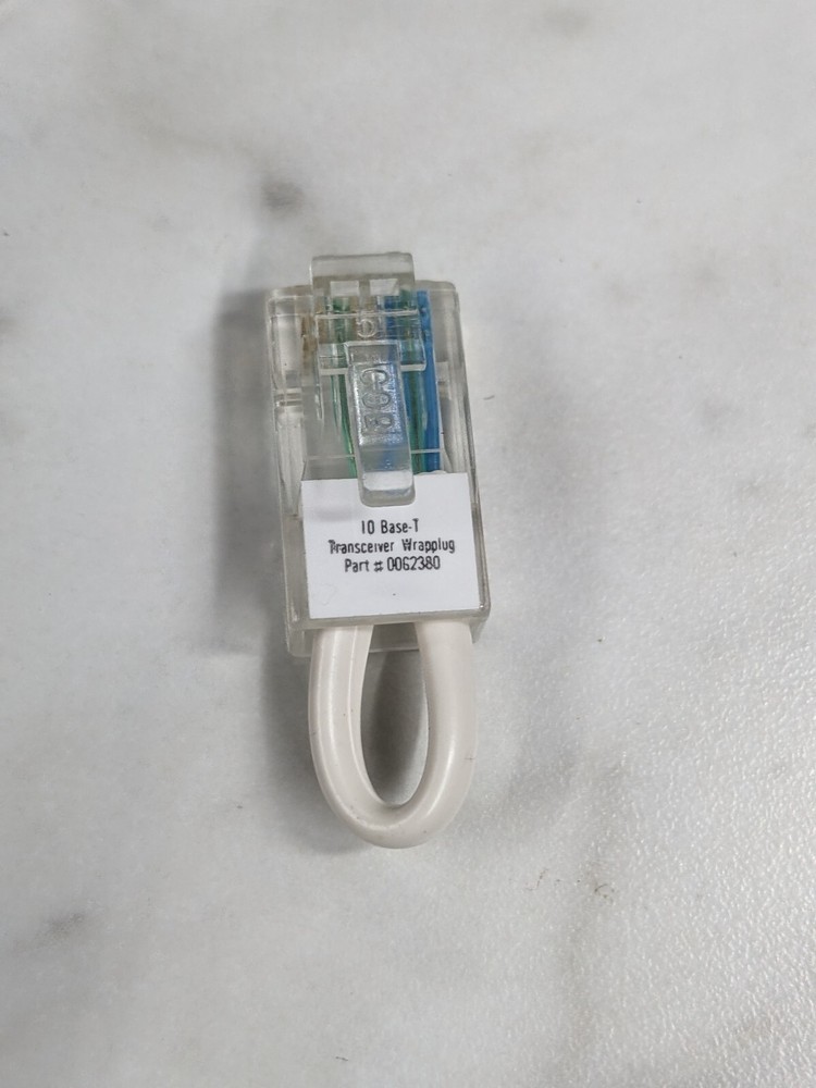 ETHERNET SERVER TRANSCEIVER WRAP PLUG RJ45 NOS 00G2380