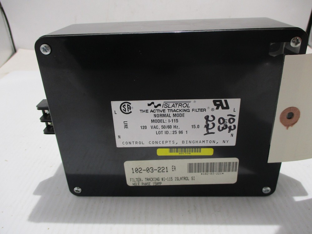 NEW CONTROL COMCEPTS I-115 ISLATROL TRACKING FILTER 120V