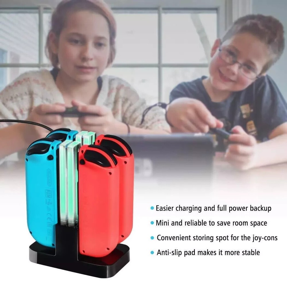 New Switch Controller Charger for Nintendo Switch Joy-Cons Charging Dock Station