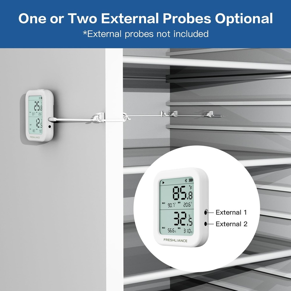 Freshliance Room Thermometer Indoor, Bluetooth Without External Probe