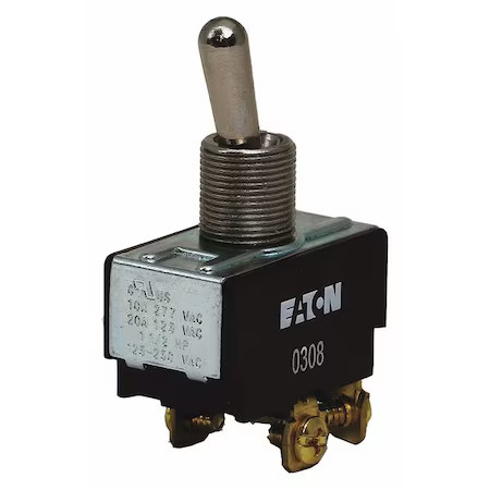 Eaton Xtd2g2a Toggle Switch, Spdt, 10A At 277V, Screw