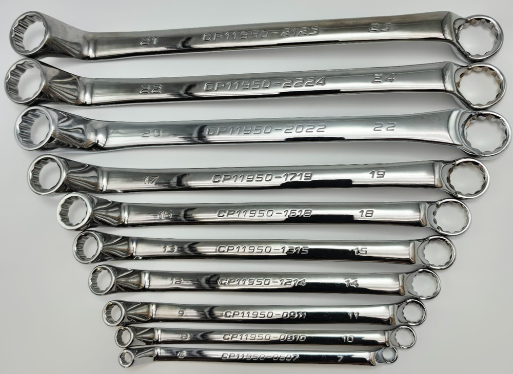 Capri Tools 10 Piece Deep Offset Double Box End Metric Wrench Set 6mm - 24mm