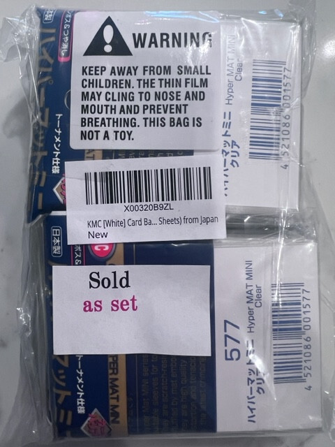 KMC [Clear] Card Barrier Hyper Mat Mini Sleeves 60pcs × 5 Sets