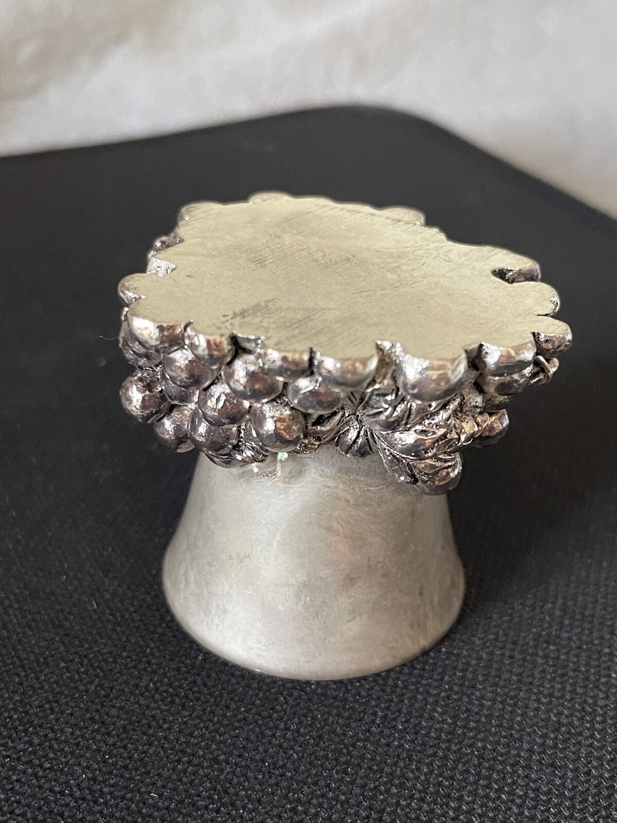 Godinger Silver Plated Cup Heavy Base Grape Design 2 Inches Tall