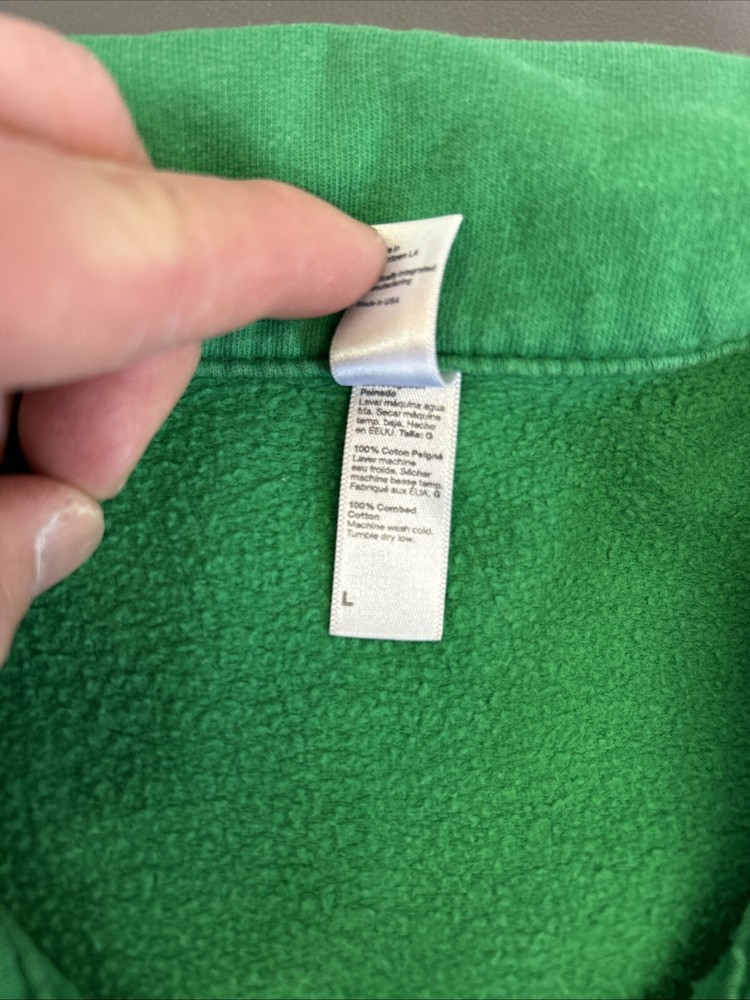 American Apparel Google Large Green zip Up Jacket