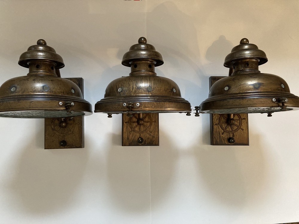 Vintage Nautical Bronze Sconces