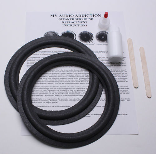 SPEAKER FOAM SURROUND REPAIR KIT For Rockford Fosgate Punch / XLC 8"