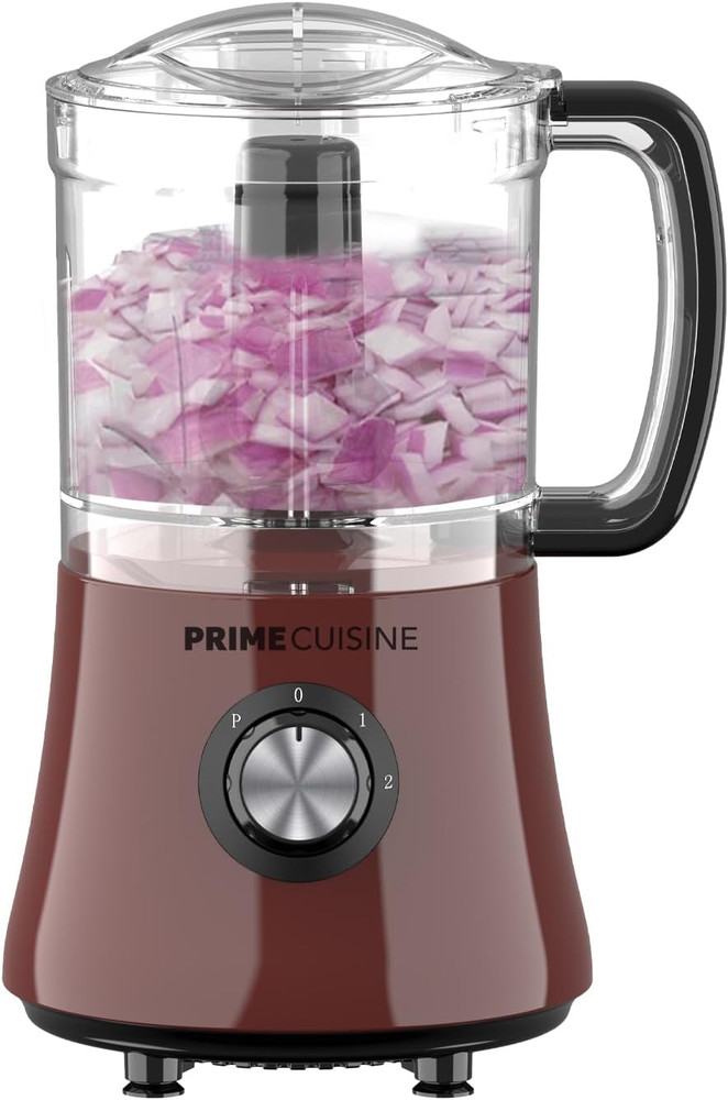 Electric Vegetable Chopper & Food Processor, 3 Cup Capacity, for Mincing, Emulsi