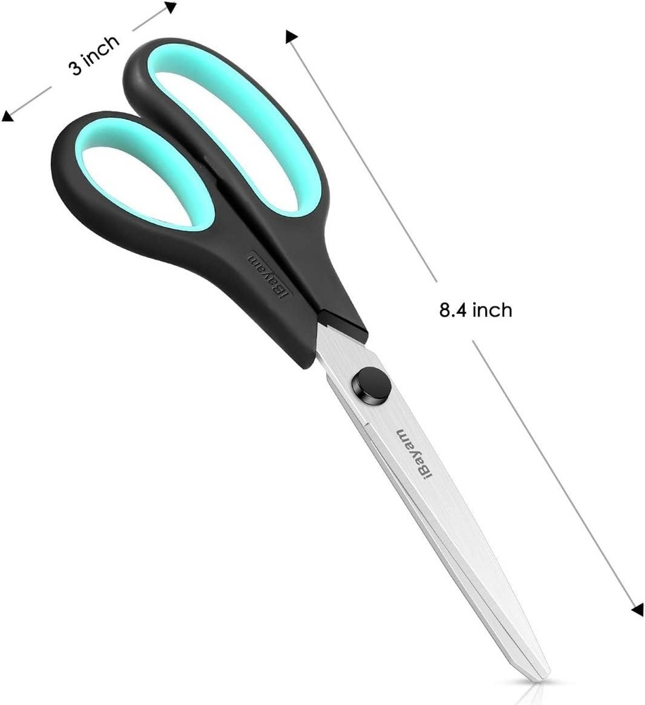 Versatile 3-Pack 8" Scissors with Ultra Sharp Blades - Perfect for Crafts & More