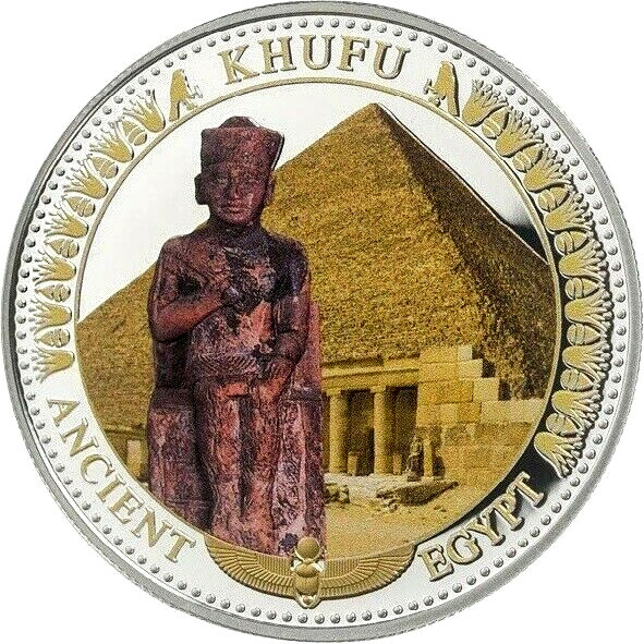 SOLOMON ISLANDS $2 2015 Silver Proof 'Ancient Egypt - Khufu'