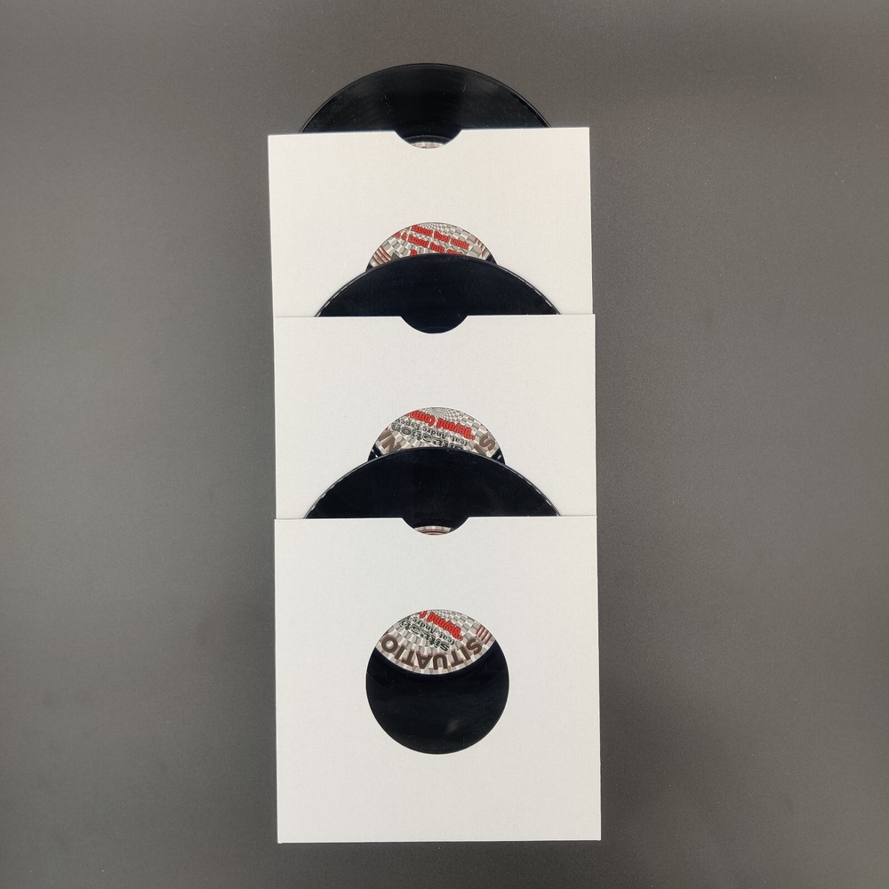 200 7" WHITE CARD RECORD SLEEVES / MASTERBAGS / COVERS