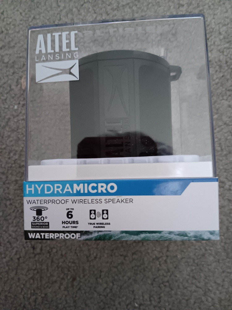 Altec Lansing HydraMicro  Waterproof Bluetooth Speaker -New