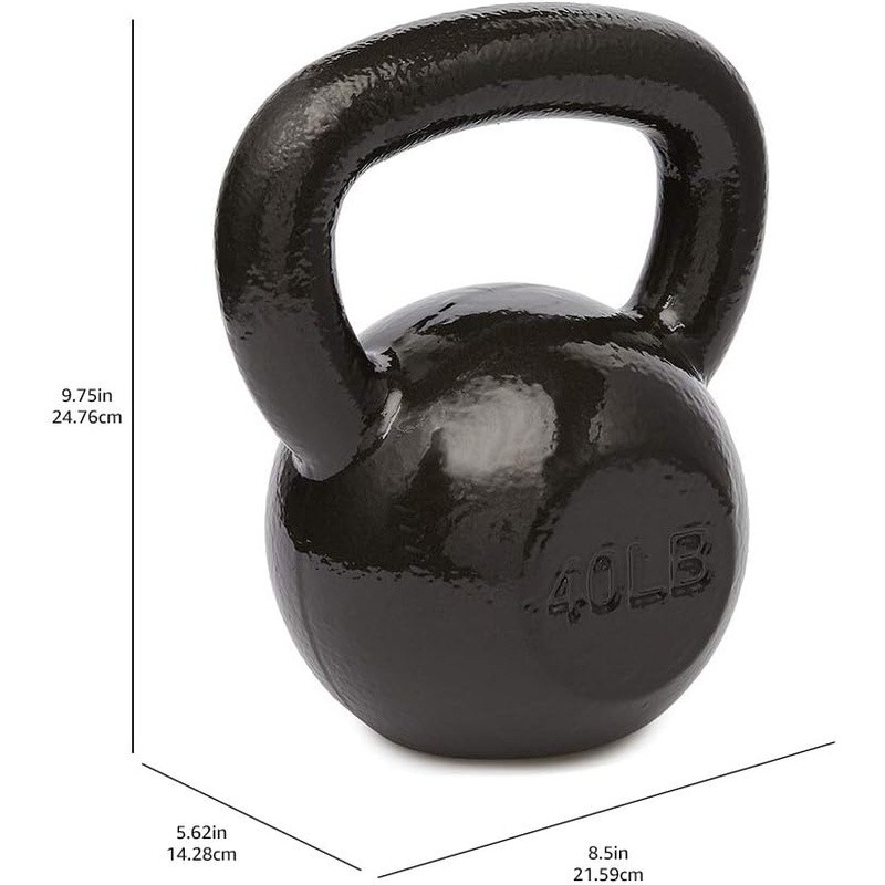 40lb Kettlebell Solid Cast Iron Weight Training Resistance Exercise Home Gym New