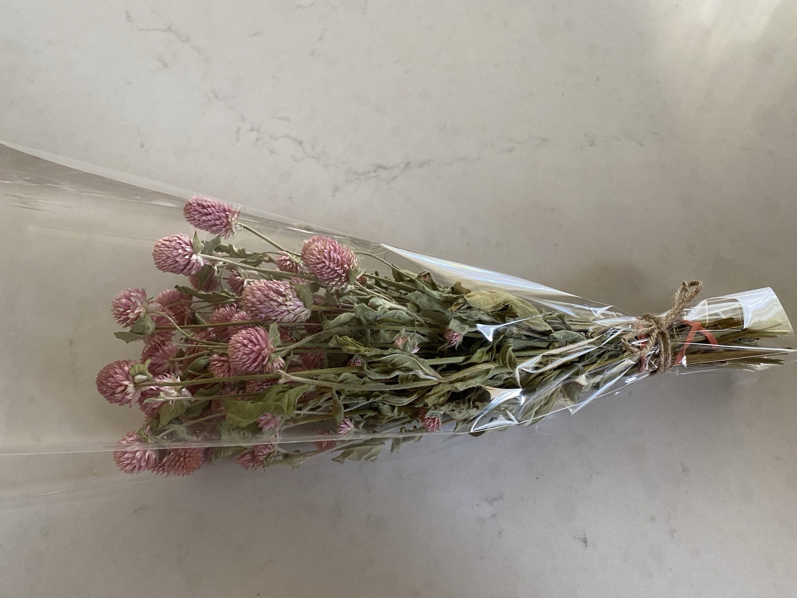 PINK Dried GLOBE AMARANTH Bunch BOUQUET Bundle DRIED FLOWERS Auc#2