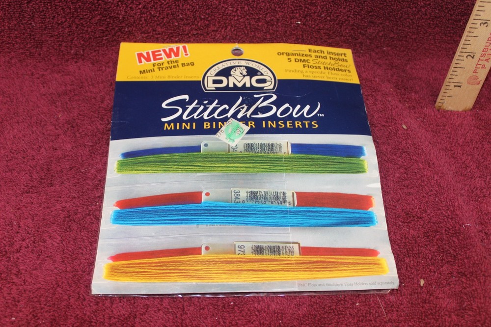 2 DMC Stitchbow Mini Binder Inserts - 3 Mini Binder Inserts Each