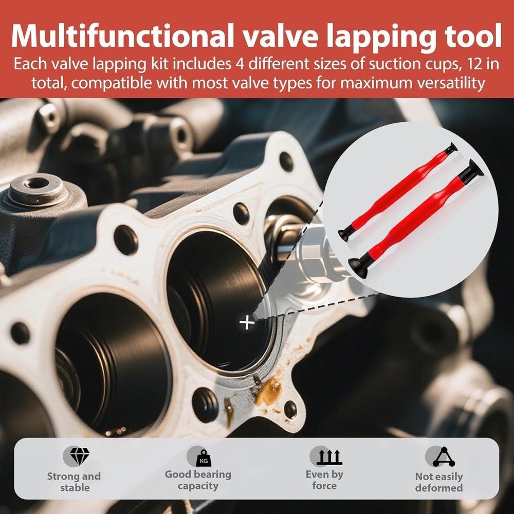 Valve Grinder Set 2 Pieces Grinding Tools for Engine Maintenance Total...