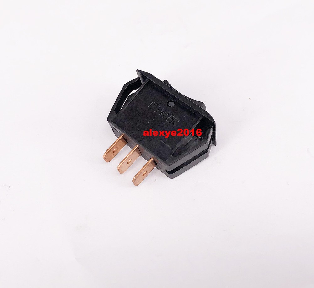 TOWER HIGH-OFF-LOW 3 Pins 3 Positions Maintained Rocker Switch Black