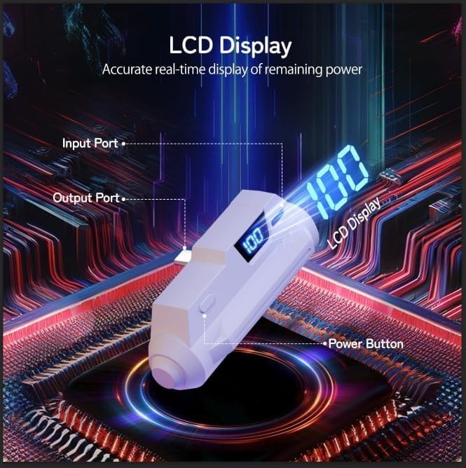 Lightweight 18W Charging Battery with LCD for Oculus Quest 2/3 - Extra Playtime