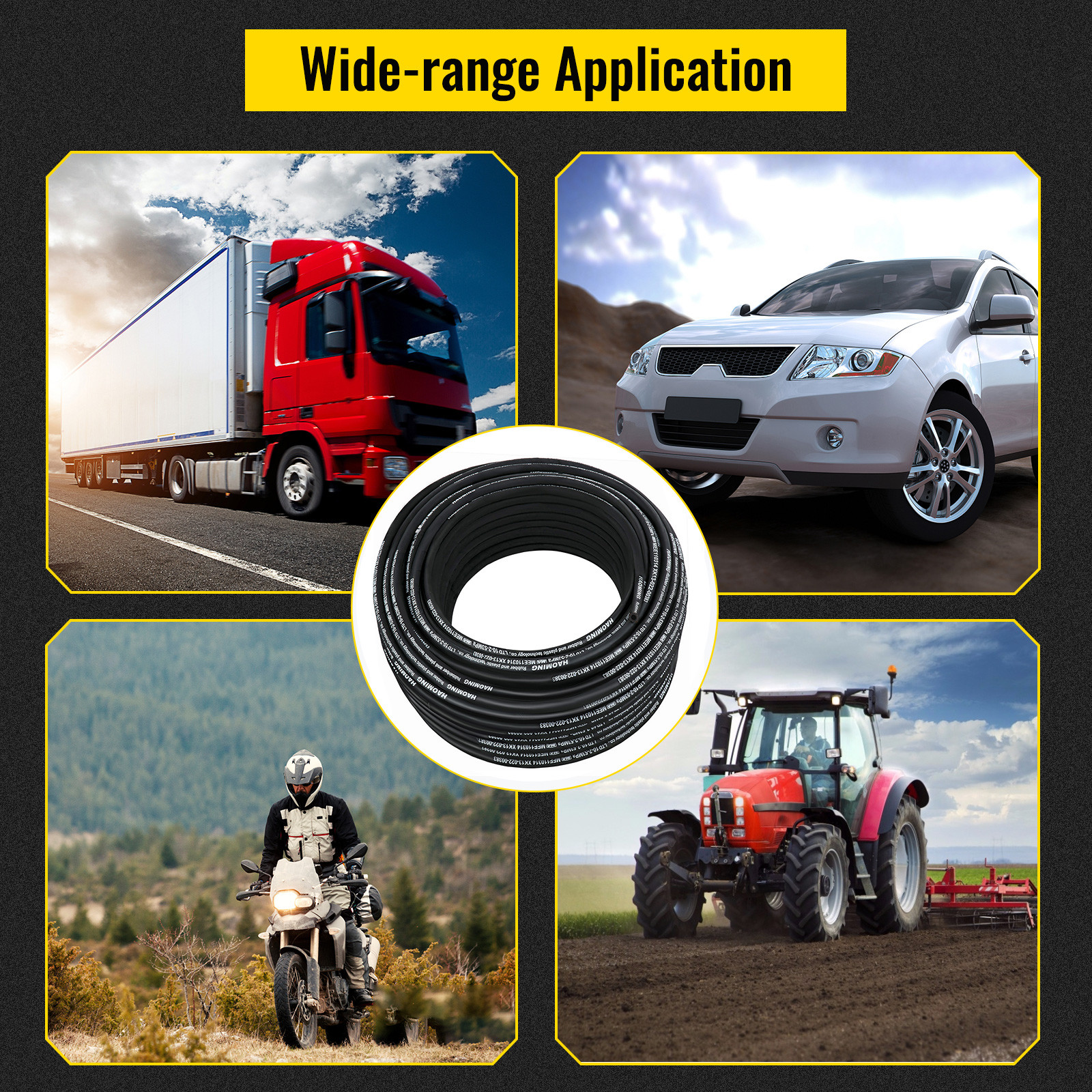 Hydraulic Hose 3/8" Hydraulic Oil Hoses 328 Feet Maximum Pressure 5000 PSI