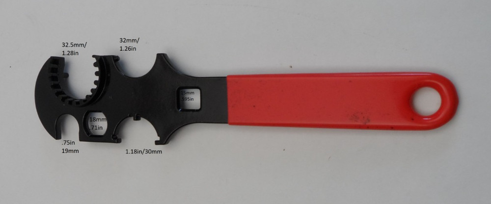 Multifunction Wrench Combo Spanner for Removal and Installation Tools Red/Black
