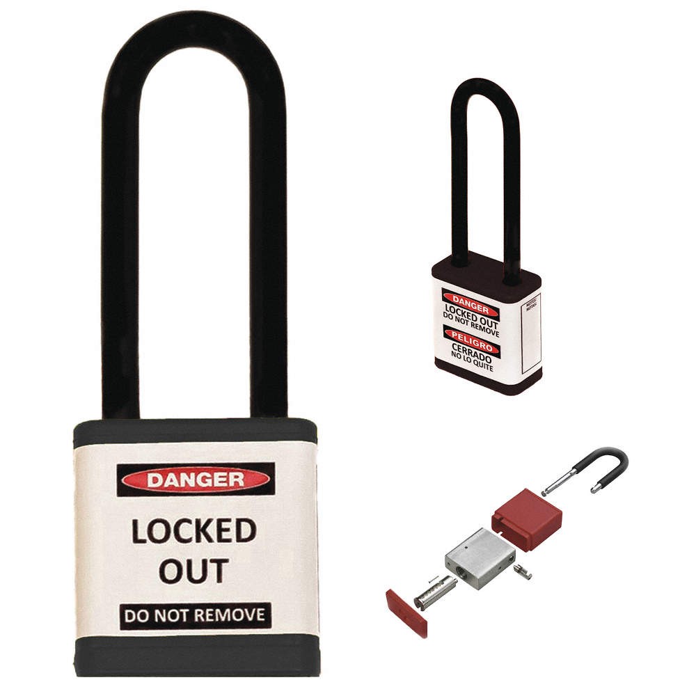 ZING  Lockout Padlock,3" Shackle Height 55KD16