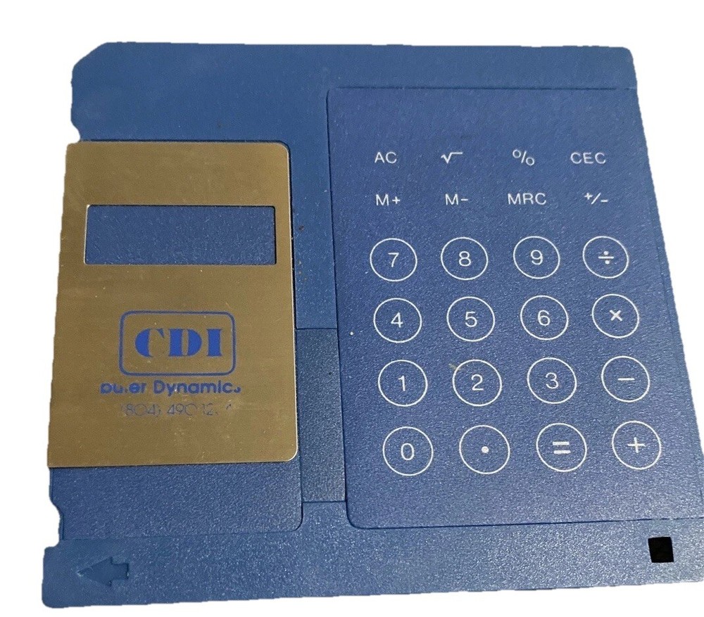 Vintage CDI Computer Calculator Floppy Hard Disc Promo Blue Software