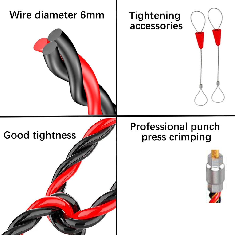 16.4Ft/5M Fish Tape Wire Puller - 6Mm PET Electrical Cable Snake Tool Kit for th