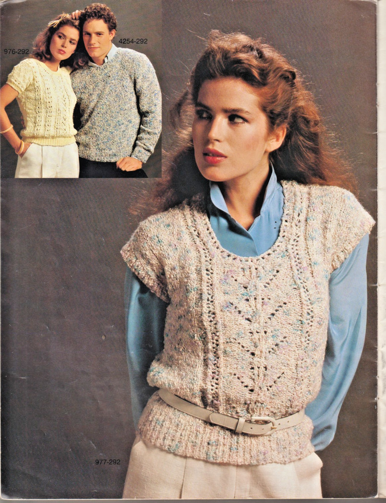 Bernat Pullovers, Sweaters, & Cardigans - KNIT PATTERN - Men & Women
