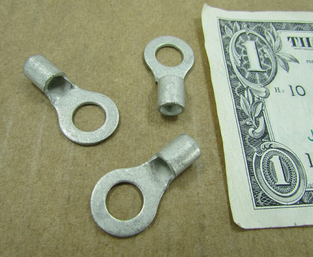 10 Molex Solid Copper Welded Barrel Ring Terminals #8 AWG 5/16" Stud 191930457