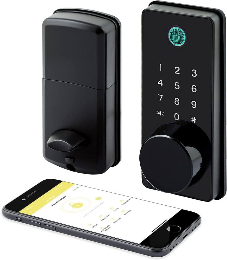 Smart Door Lock • Keyless Entry Deadbolt Door Lock • Multiple Entry Black