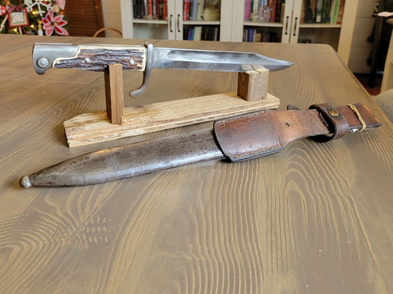 Modified WWI German Stag Handle Mauser Bayonet