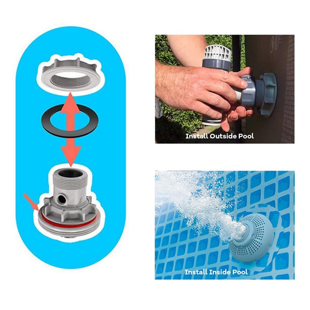 2Pcs Flat Strainer Rubber Washer Suitable For Intex Replacement Pool Parts 10255