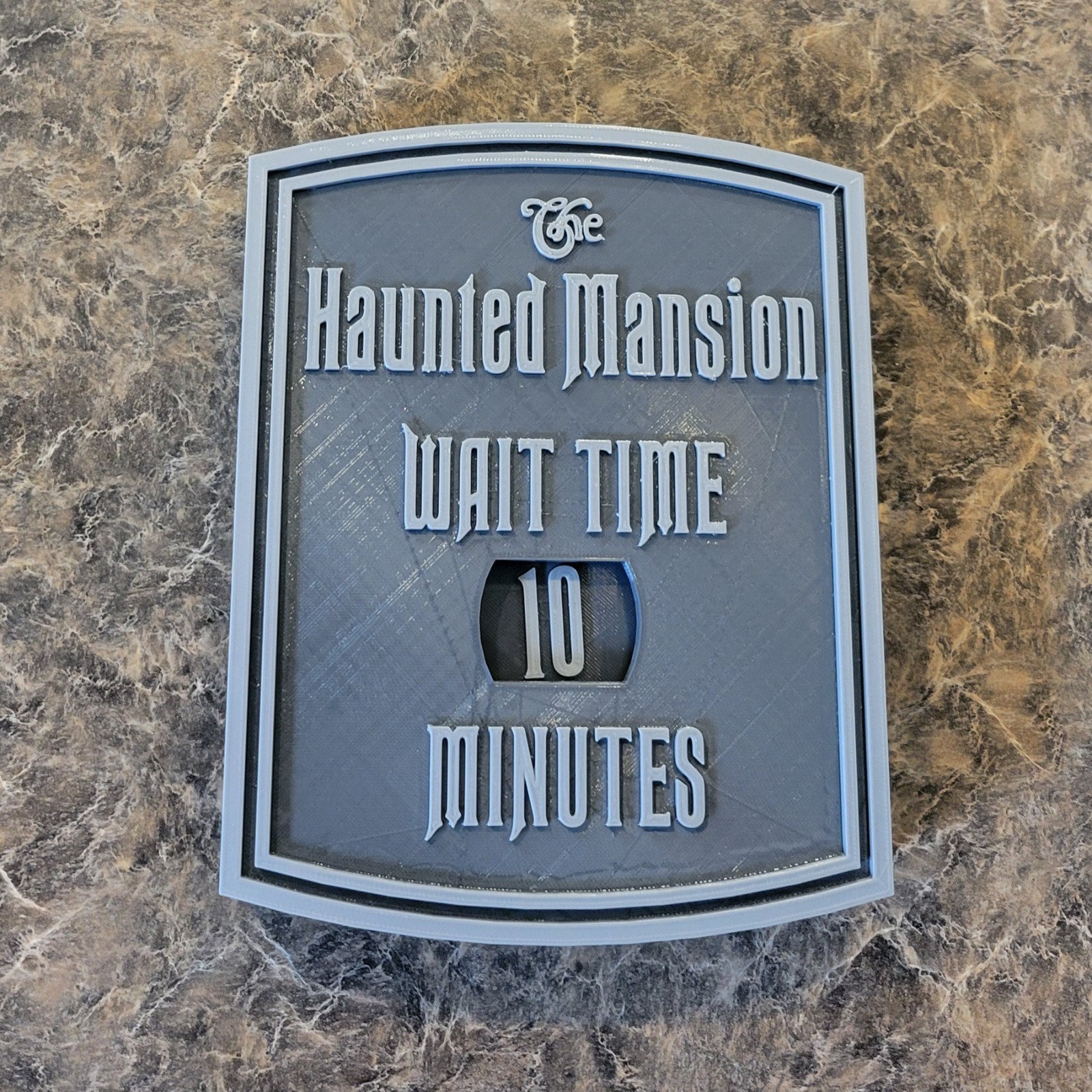 11 x 8.75 inches Haunted Mansion Wait Time Sign Plaque Replica - Disney World
