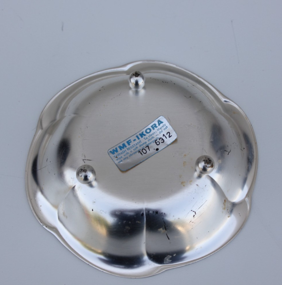 WMF-IKORA 5" Candy Trinket Dish #6312 - Silver Plate West Germany 107 6312