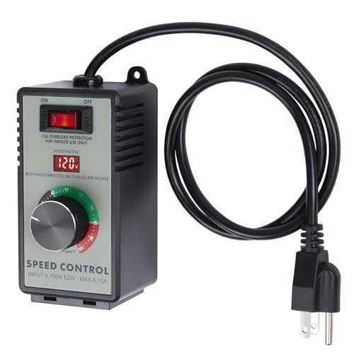 AC Motor Variable Speed Controller & Fan Controller with Rheostat, Variable
