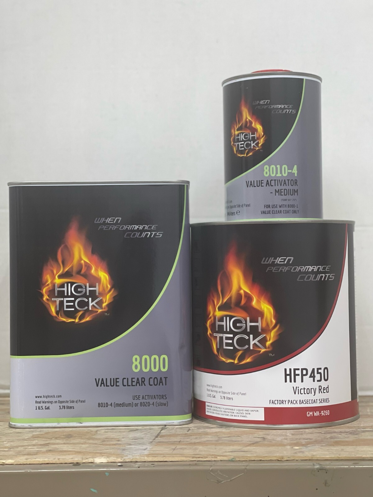 GM Code WA9260  Victory Red Basecoat and Gal Clear Kit w activator