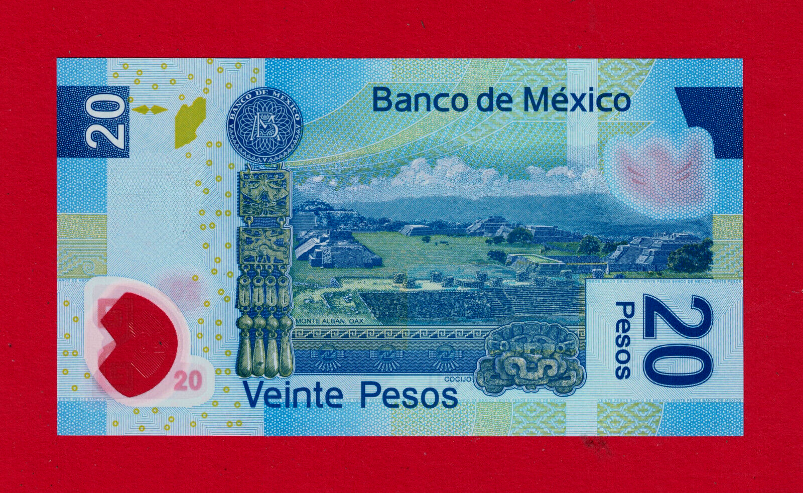 MEXICO 20 pesos 2017 UNC Polymer (P-122AH) BENITO JUAREZ - Sign: León & Rabiela