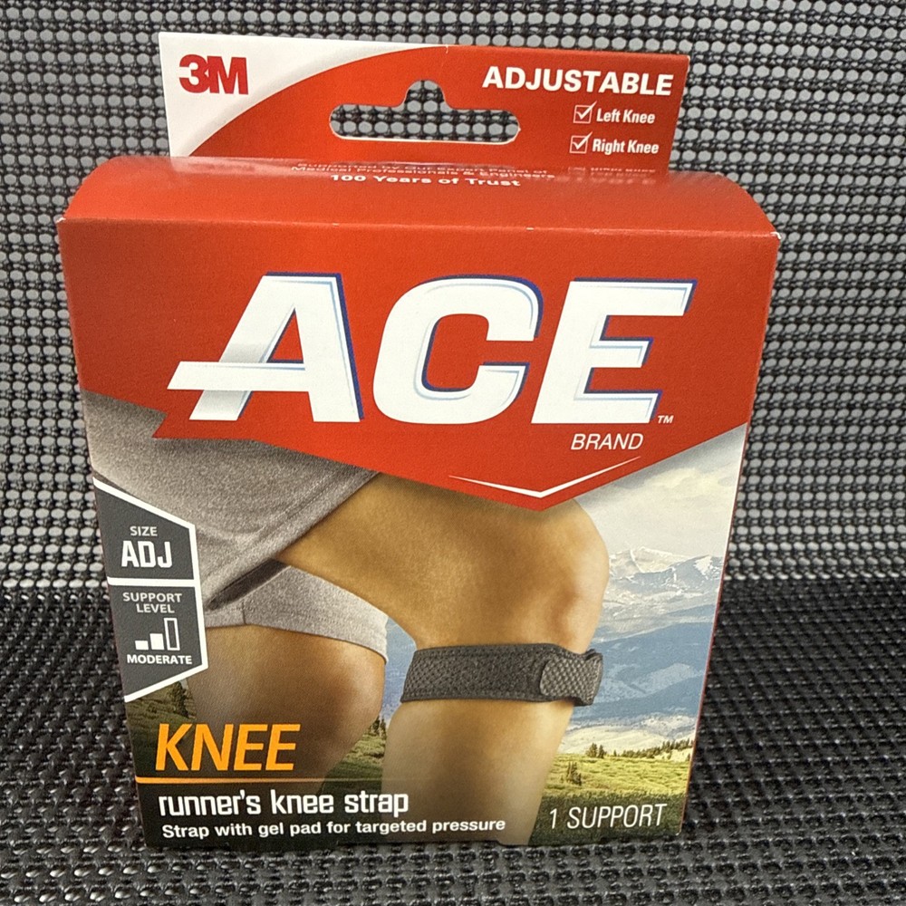 ACE Knee Strap For Mobility And Support One Size Adjustable Left or Right - New