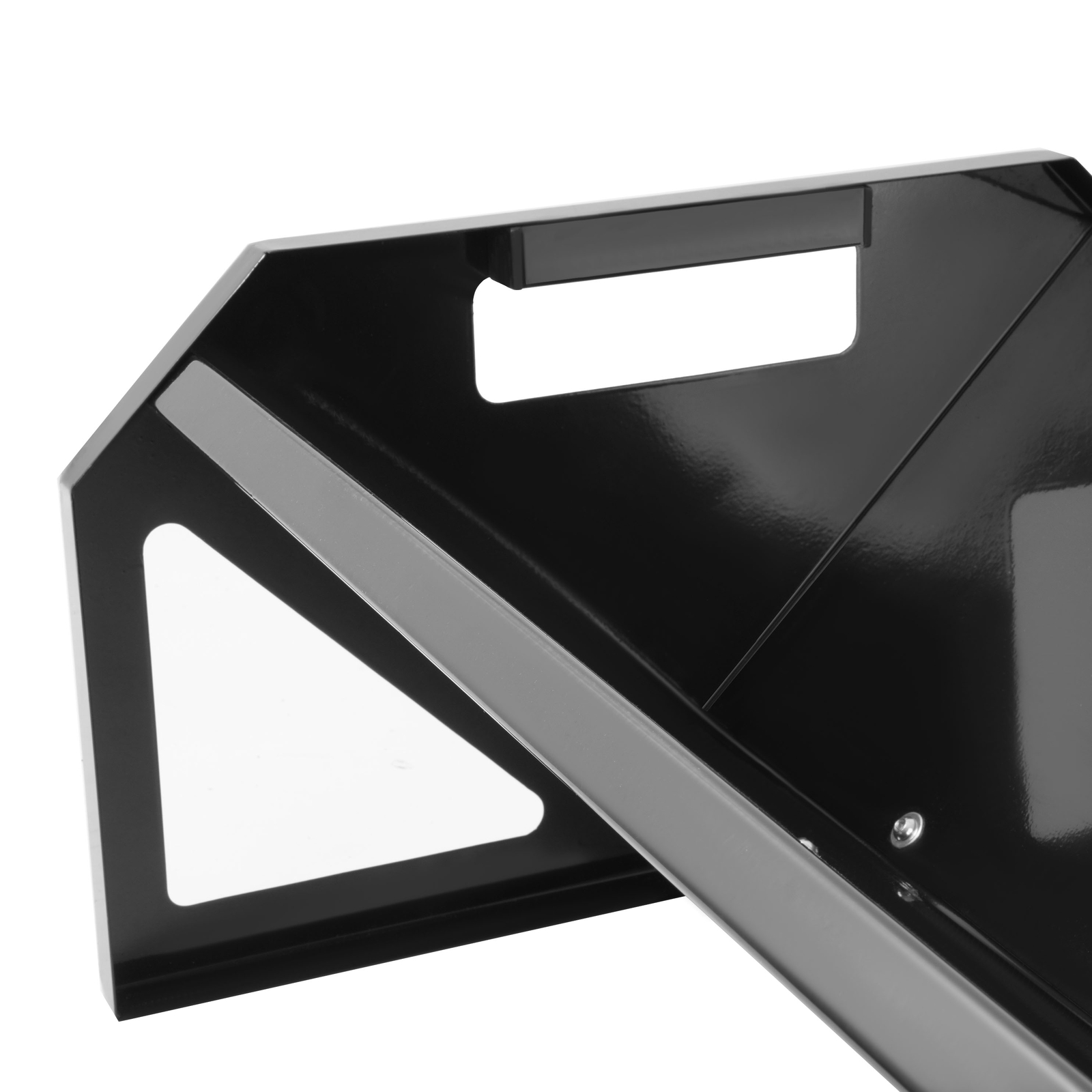 V-Shaped Livestock Feeding Trough 45'' Hay Feeder Black for Goats Calves Horses