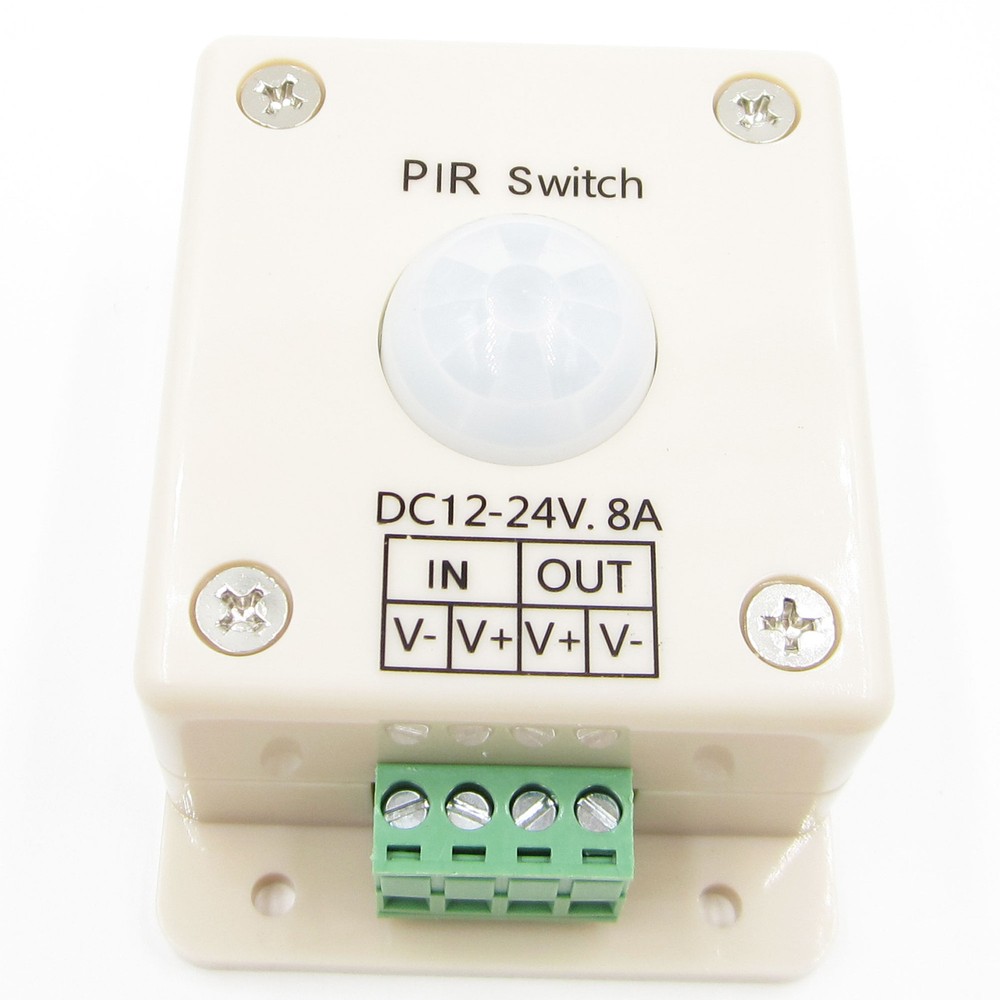 PIR Switch 8A PIR Motion Sensor DC 12-24V For LED Strip Light Bulb Infrared