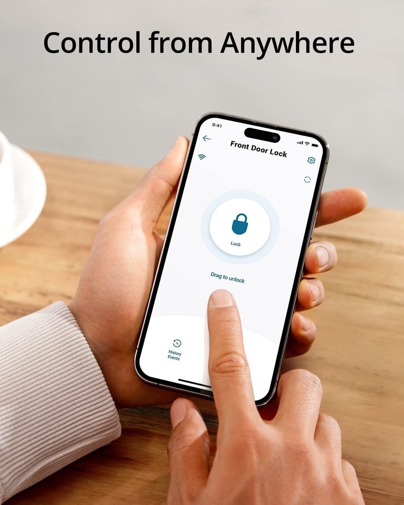 eufy Security C210 WiFi Smart Lock - Keyless Entry, Touchscreen Keypad, App Cont