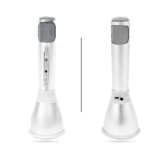 Bluetooth Karaoke Microphone Speaker System with Wireless Megaphone-Style Mic