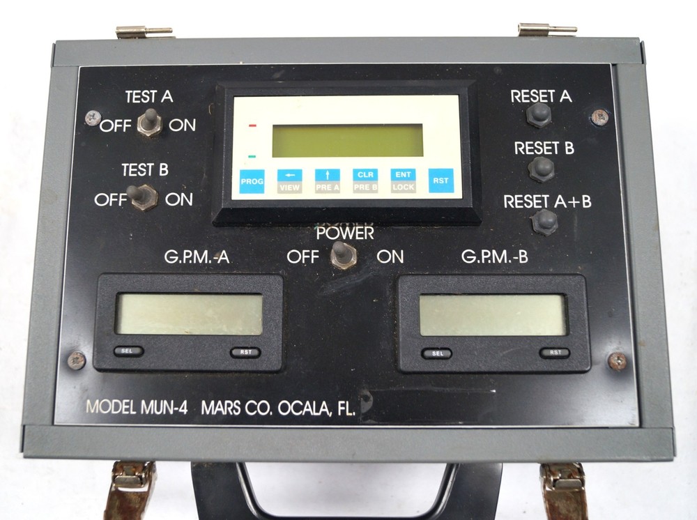 MARS Co Model Mun-4 Flow Meter Digital Missing Lid Untested PoR F132