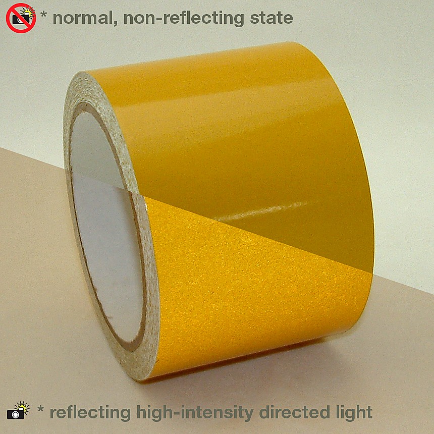 JVCC Engineering Grade Reflective Tape (REF-7): 4 in. x 30 ft. (Yellow)