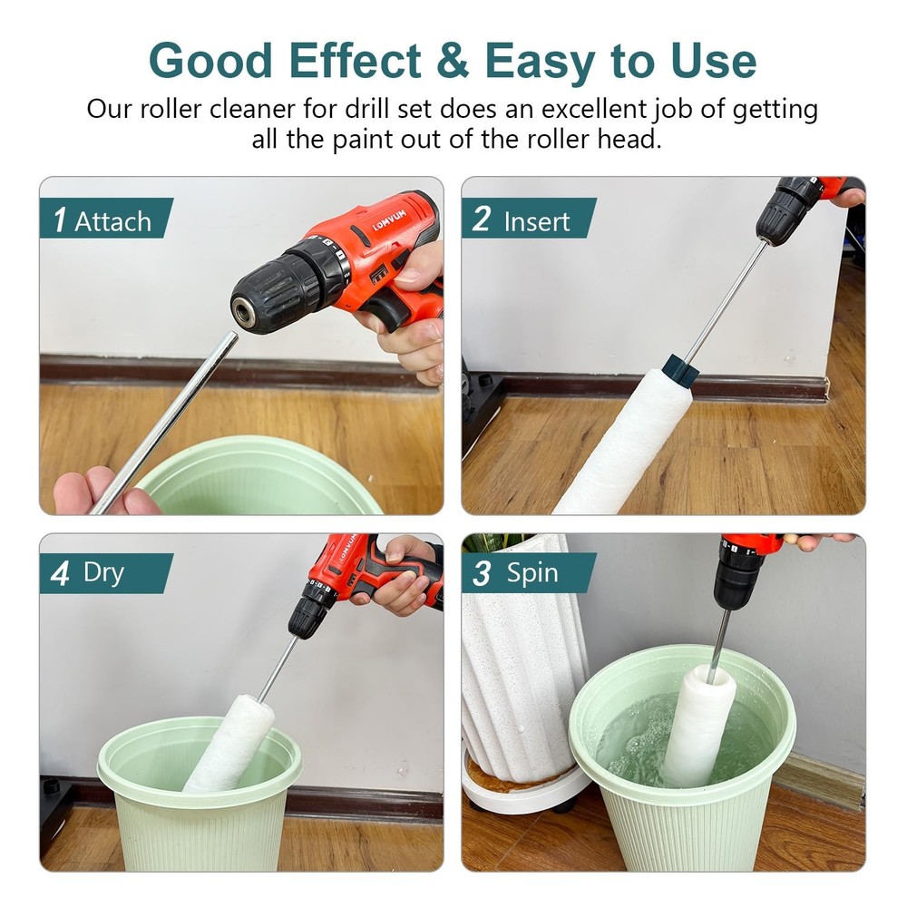 scottchen PRO Paint Roller Cleaner Dryer Washer Cleaning Tool for plastic
