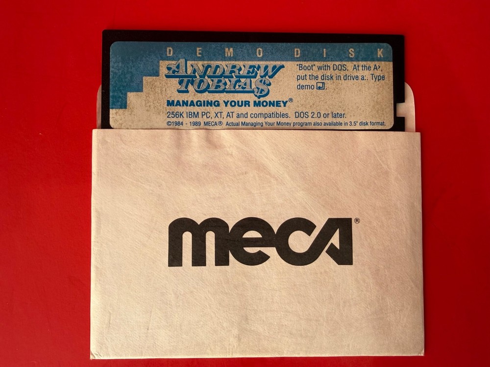 Andrew Tobias Demo Disk - 5.25" Floppy Diskette IBM Software PC