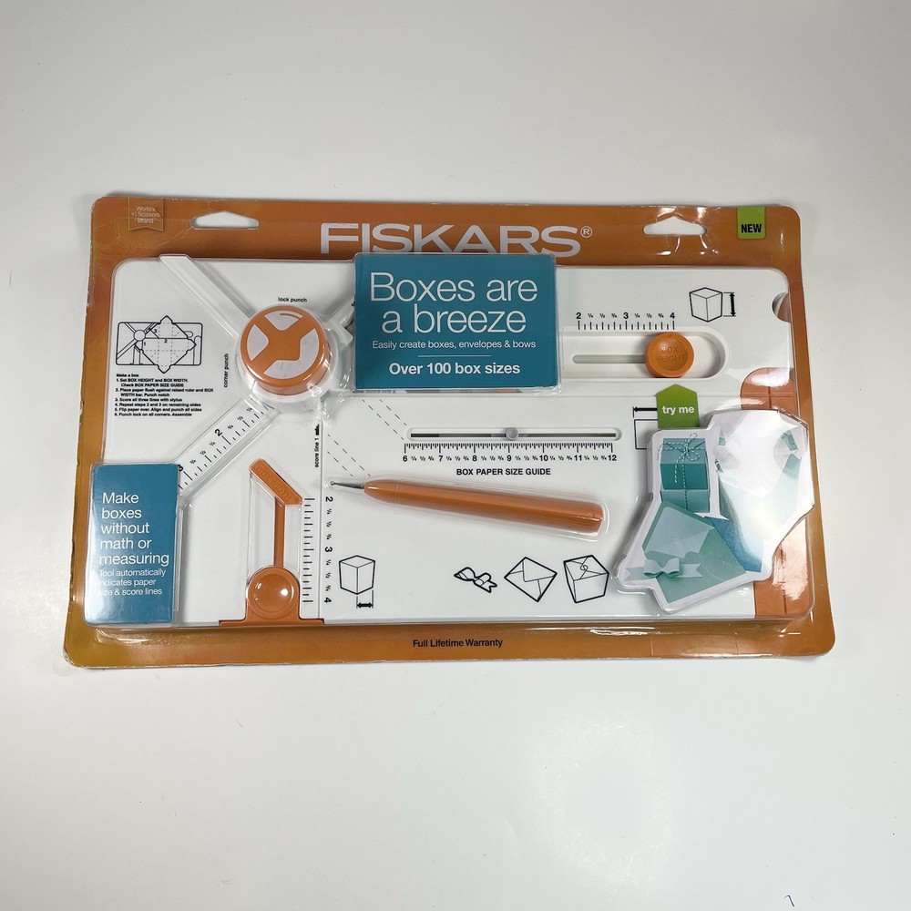 Fiskars Box Envelope Bow Making Tool Box Maker 119310-1002