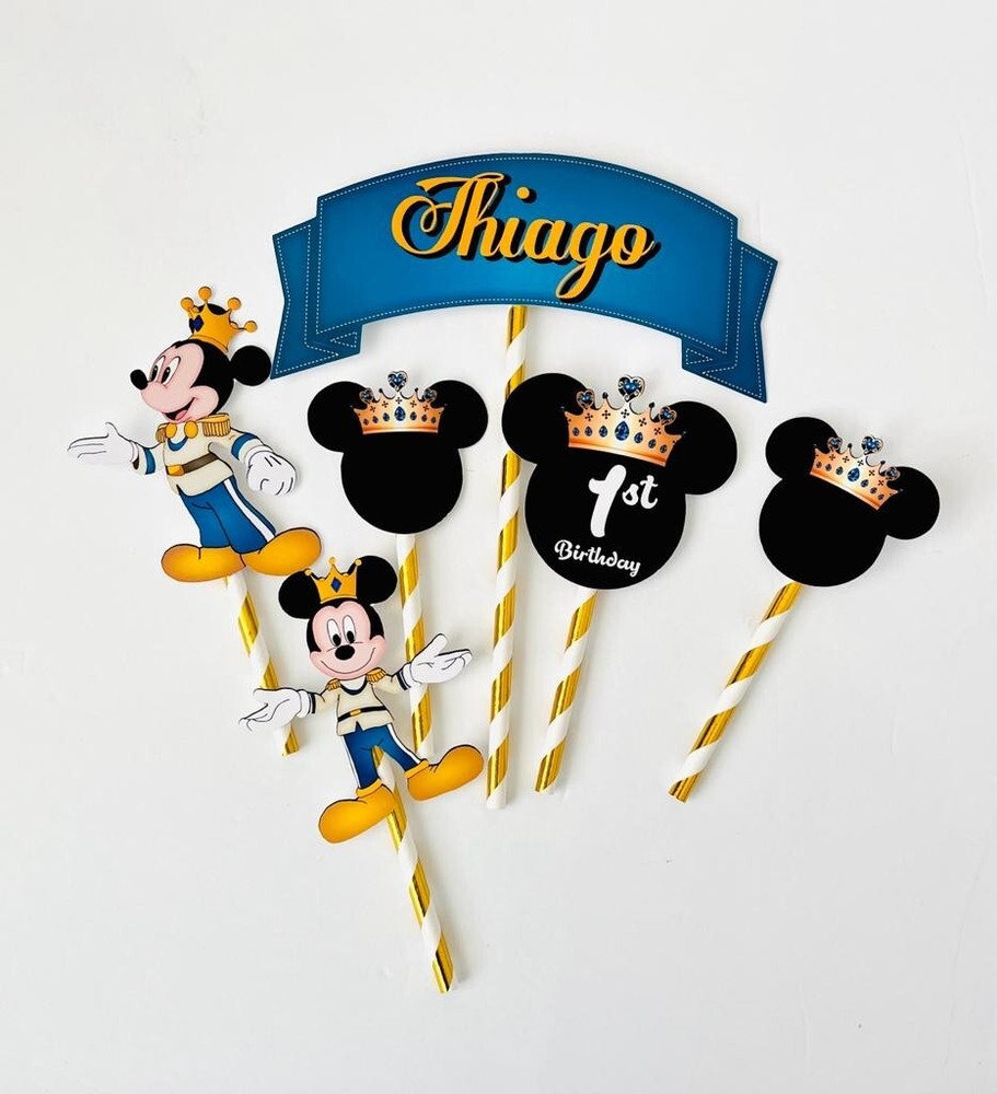 Personalized Mickey Mouse Cake Topper