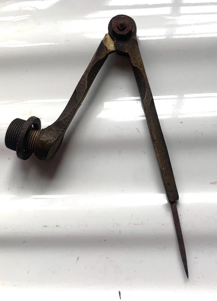 Antique brass drawing compass